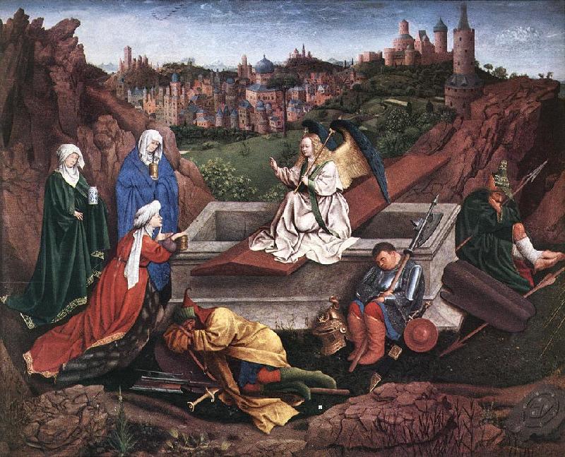 EYCK, Hubert van The Three Marys at the Tomb gh France oil painting art